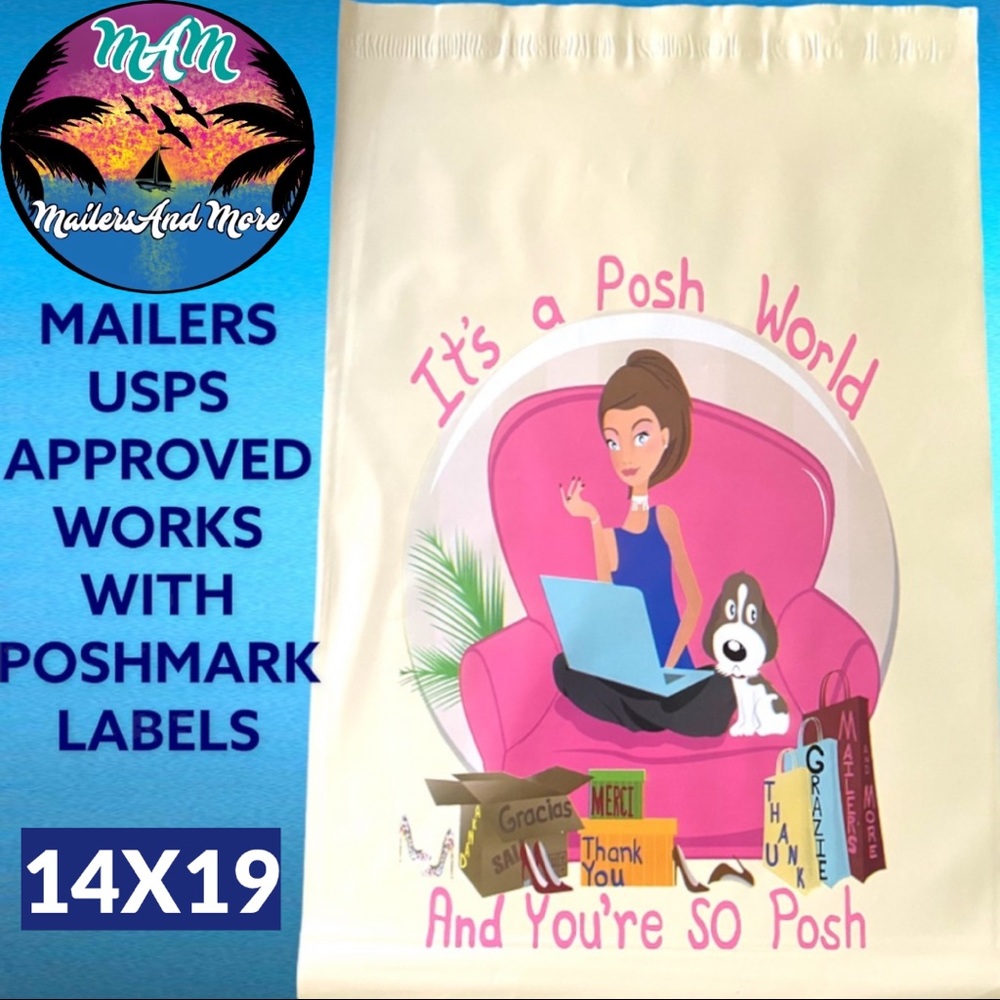 50 14X19 Posh World Poly Mailers PRICE IS FIRM - Picture 7 of 7
